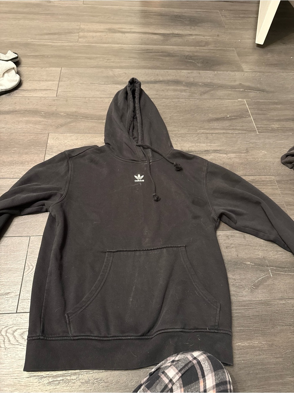 adidas Black Trefoil Pullover Hoodie